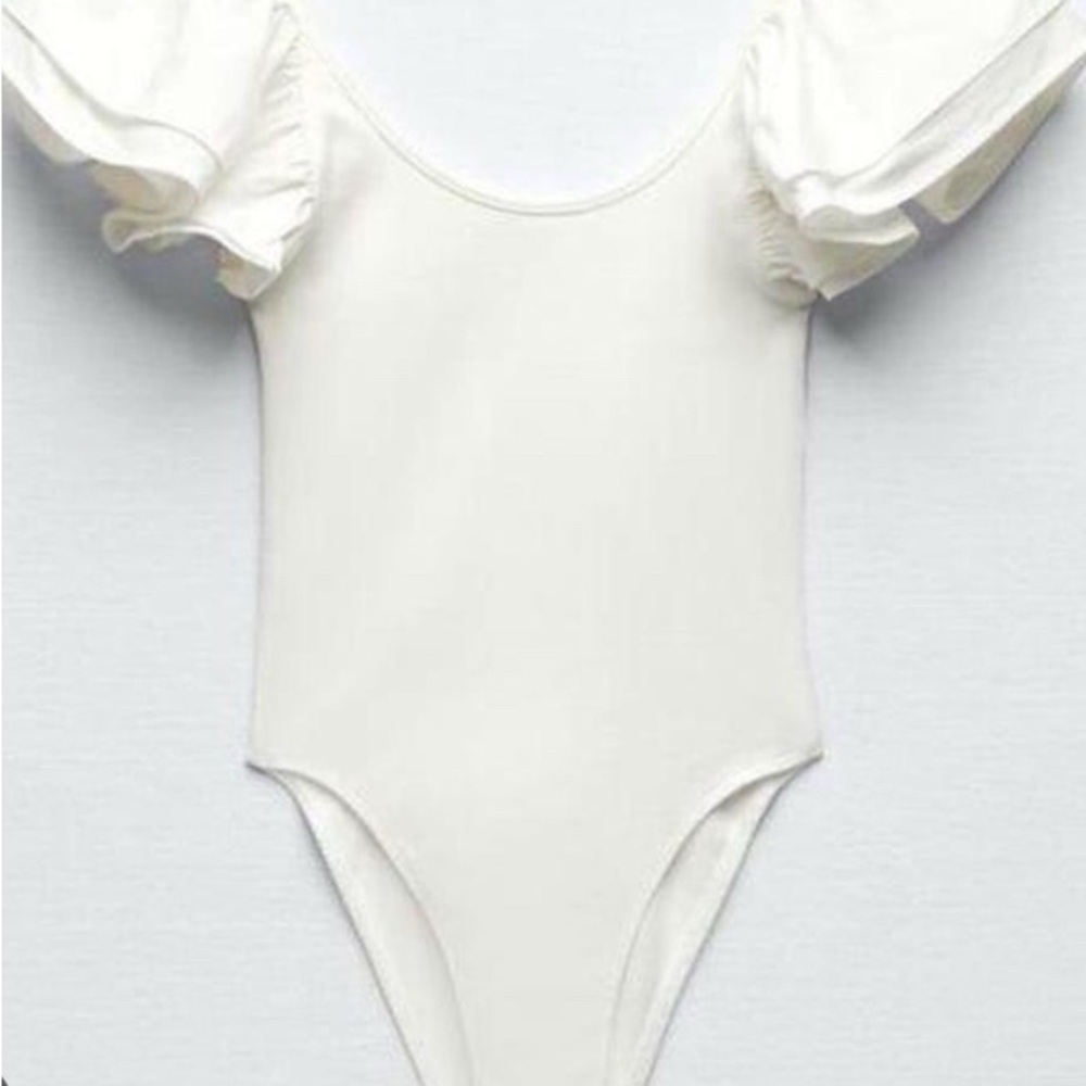 Zara Ruffle Sleeve Bodysuit - sz small